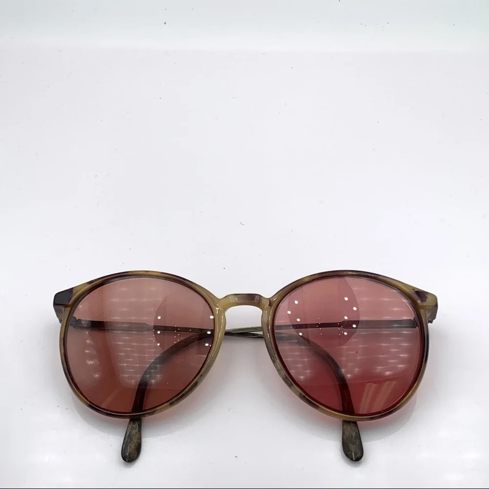 Vintage Adensco 5702 Brown Round Sunglasses